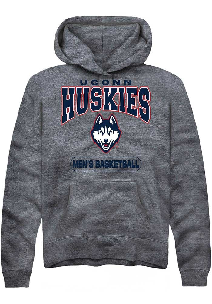 UConn Huskies Unisex Mens Basketball Charcoal Hoodie