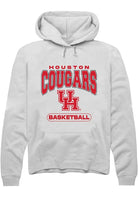 Houston Cougars Mens White Basketball Long Sleeve Hoodie