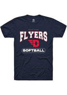 Dayton Flyers Navy Blue Softball Short Sleeve Fashion T-Shirt