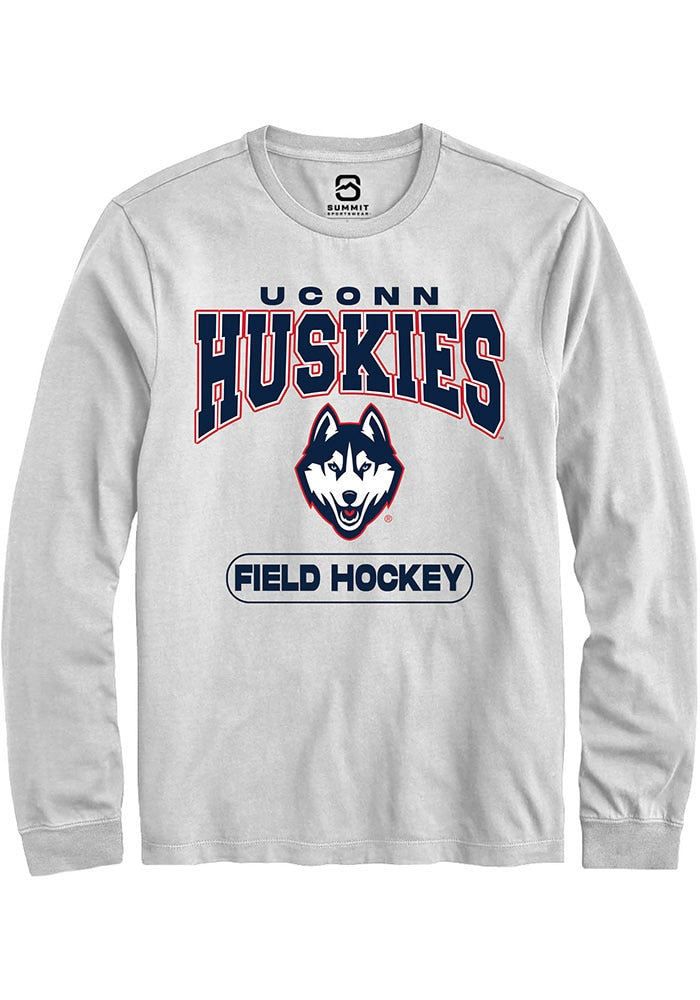 UConn Huskies Unisex Field Hockey White Long Sleeve T-Shirt