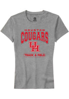 Houston Cougars Womens Grey Track & Field Short Sleeve T-Shirt