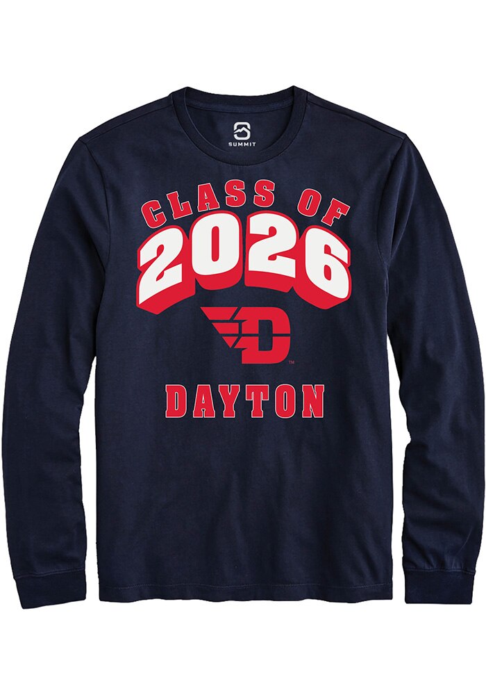 Dayton Flyers Navy Blue Class of 2026 Long Sleeve T-Shirt