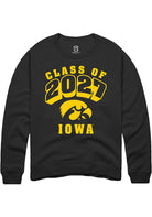 Iowa Hawkeyes Mens Black Class of 2027 Long Sleeve Crew Sweatshirt