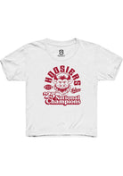 Indiana Hoosiers Youth White Vintage 2025 National Champions Short Sleeve T-Shirt