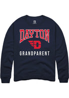 Dayton Flyers Mens Navy Blue Grandparent Long Sleeve Crew Sweatshirt