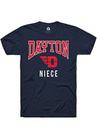 Dayton Flyers Navy Blue Niece Short Sleeve Fashion T-Shirt