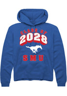 SMU Mustangs Mens Blue Class of 2028 Long Sleeve Hoodie