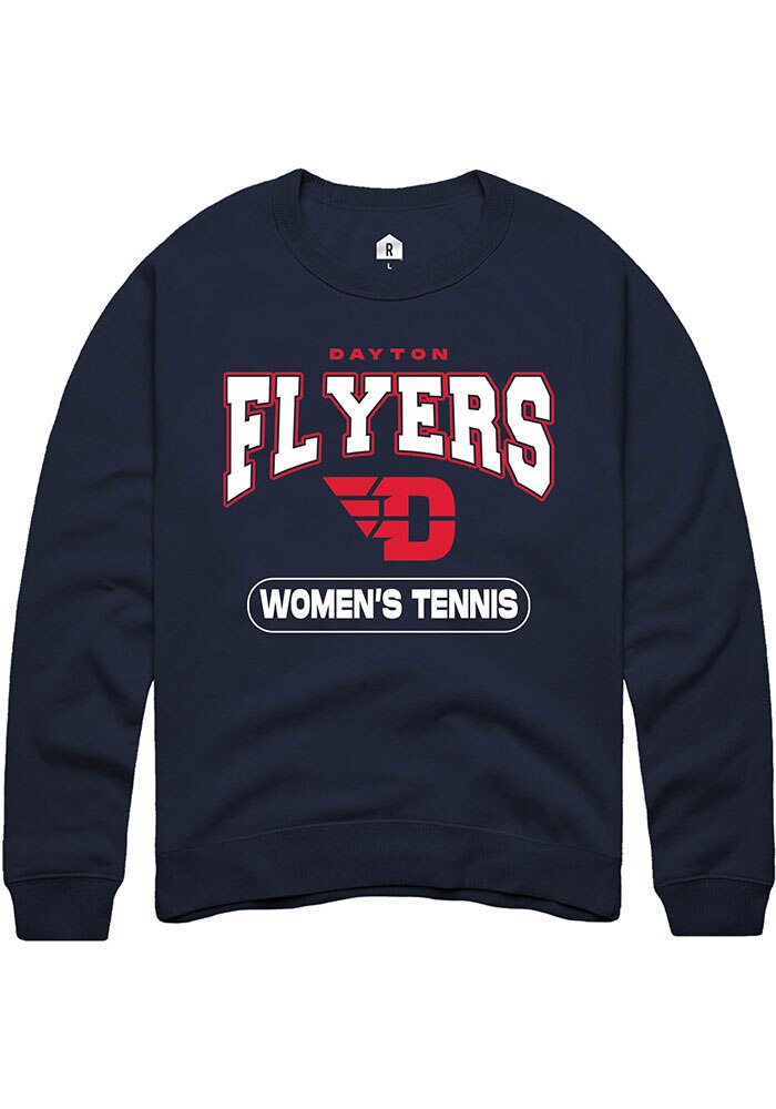 Dayton Flyers Mens Navy Blue Women's Tennis Long Sleeve Crew Sweatshirt
