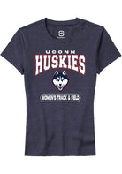 UConn Huskies Womens Womens Track and Field Heather Navy Short Sleeve T-Shirt