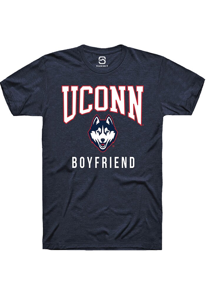 UConn Huskies Unisex Boyfriend Heather Navy Short Sleeve T-Shirt