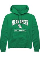 North Texas Mean Green Mens Kelly Green Volleyball Long Sleeve Hoodie