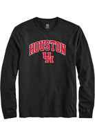 Houston Cougars Black Arch Logo Long Sleeve T-Shirt