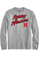 Nebraska Cornhuskers Grey RAISING MASCOTS Long Sleeve T-Shirt