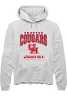 Houston Cougars Mens White Women's Golf Long Sleeve Hoodie