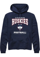 UConn Huskies Unisex Football Navy Hoodie