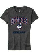 UConn Huskies Womens Mens Golf Heather Charcoal Short Sleeve T-Shirt