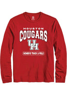 Houston Cougars Red Women's Track & Field Long Sleeve T-Shirt