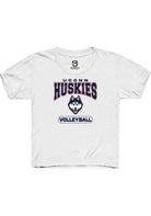 UConn Huskies Youth Volleyball White Short Sleeve T-Shirt