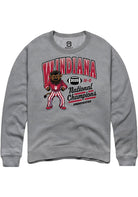 Indiana Hoosiers Unisex Graphite Heather Windiana Arch 2025 National Champions Crew Sweatshirt