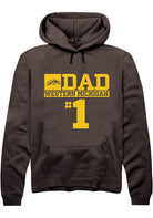 Western Michigan Broncos Mens Brown No 1 Dad Long Sleeve Hoodie