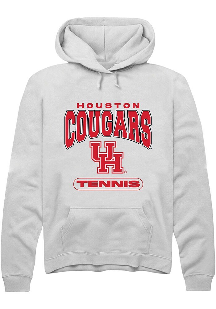 Houston Cougars Mens White Tennis Long Sleeve Hoodie