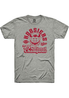 Indiana Hoosiers Unisex Dark Grey Heather Vintage 2025 National Champions Short Sleeve T-Shirt