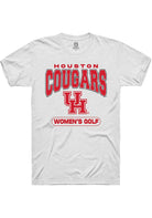 Houston Cougars White Women's Golf Short Sleeve T-Shirt
